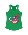 Chiefin Wahoo Wakaanhoo Cleveland Ohio Baseball Women's Ideal Racerback Tank Top
