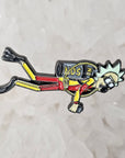 Scuba Suit Muff Diver Rick Nitrous Morty Cartoon 3D Enamel Pins Hat Pins Lapel Pin Brooch Badge Festival Pin