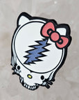 Hello Grateful Kitty Stealie Dead Lot 13 Point Bolt 90s Cartoon Glow Enamel Pin Hat Pin Lapel Pin Brooch Badge Festival Pin