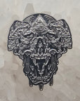Silver Third Eye Mushroom Tribal Skull Psychedelic Zombie Art Enamel Pins Hat Pins Lapel Pin Brooch Badge Festival Pin