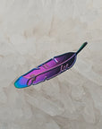 Anodized Feather Bird Wings Enamel Pins Hat Pins Lapel Pin Brooch Badge Festival Pin