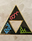 The Legend of MDMA THC LSD Molecules Zelda Trippy Triforce Video Game Enamel Pin Hat Pin Lapel Pin Brooch Badge Festival Pin