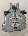 Meditation Rabbit Chakra Totoro Manga Studio Bunny Ghibli Anime Glow Enamel Pin Hat Pin Lapel Pin Brooch Badge Festival Pin