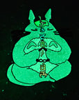 Meditation Rabbit Chakra Totoro Manga Studio Bunny Ghibli Anime Glow Enamel Pin Hat Pin Lapel Pin Brooch Badge Festival Pin