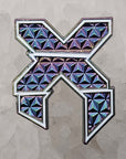 Throw Your X Up White Rainbow Metal Lost Edm Lands Dj Dubstep Enamel Pins Hat Pins Lapel Pin Brooch Badge Festival Pin