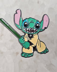 Jedi Lilo & Yoda X Stitch 2000s Cartoon Alien Enamel Pins Hat Pins Lapel Pin Brooch Badge Festival Pin