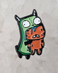 Gir Vs Kitty Invader 90s Cartoon Zim Enamel Pins Hat Pins Lapel Pin Brooch Badge Festival Pin
