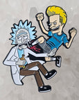Rick Vs Beavis Fighting Cartoon Throwdown Enamel Pins Hat Pins Lapel Pin Brooch Badge Festival Pin