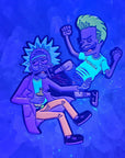 Rick Vs Beavis Fighting Cartoon Throwdown Enamel Pins Hat Pins Lapel Pin Brooch Badge Festival Pin