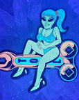 Sexy Tool Alien Girl Martian Babe Blue Rock Music Enamel Pins Hat Pins Lapel Pin Brooch Badge Festival Pin