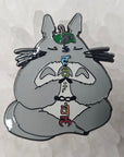 Meditation Rabbit Chakra Totoro Manga Studio Bunny Ghibli Anime Glow Enamel Pin Hat Pin Lapel Pin Brooch Badge Festival Pin