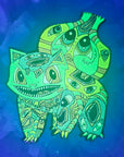 Psychedelic Monster Face Bulbasaur Poke Ball Video Game Enamel Pins Hat Pins Lapel Pin Brooch Badge Festival Pin