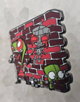 Girffiti Invader Gir Graffiti Zim Glow Enamel Pins Hat Pins Lapel Pin Brooch Badge Festival Pin
