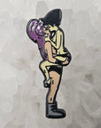 Kinked Amy & Leela Love Kinkarama Sexy Pinup Erotic 2000s Cartoon Glow Enamel Pins Hat Pins Lapel Pin Brooch Badge Festival Pin