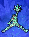Jump Weed Man Jordan 420 Basketball V2 Glow Enamel Pins Hat Pins Lapel Pin Brooch Badge Festival Pin
