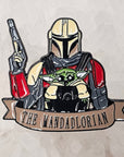 Baby Yoda & Mando Grogu Star Mandalorian Wars Cartoon Movie Game Enamel Pins Hat Pins Lapel Pin Brooch Badge Festival Pin