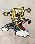Imagination Rainbow Sponge Cloud Bob 90s Cartoon Enamel Pins Hat Pins Lapel Pin Brooch Badge Festival Pin