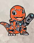 Robo Charmander PokeMech Cyborg Pokeball Cartoon Video Game Anime Enamel Pins Hat Pins Lapel Pin Brooch Badge Festival Pin