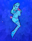 Alice In Lewd Land V2 Wonderland Kinked Erotic 90s Cartoon Pin Up Glitter Enamel Pins Hat Pins Lapel Pin Brooch Badge Festival Pin