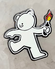 Banksy Molotov Teddy Bear Enamel Pins Hat Pins Lapel Pin Brooch Badge Festival Pin