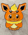 Cute Flareon Onesie Eevee Evolution Pokeball Enamel Pins Hat Pins Lapel Pin Brooch Badge Festival Pin
