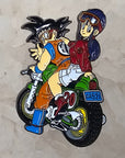 Motorcycle Goku & Chichi Dbz Dragon Anime Ball Z Manga Cartoon Enamel Pins Hat Pins Lapel Pin Brooch Badge Festival Pin
