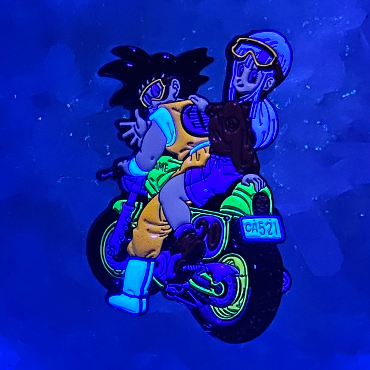 Motorcycle Goku & Chichi Dbz Dragon Anime Ball Z Manga Cartoon