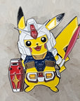 Gundam Pikachu Mashup Pokeball Robot Manga Cartoon Enamel Pins Hat Pins Lapel Pin Brooch Badge Festival Pin