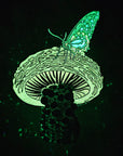 3D Butterfly Magic Mushroom Psychedelic Shroom Nature Art Glow Edition Enamel Pins Limited Edition Hat Pins Lapel Pin Brooch Badge Festival Pin