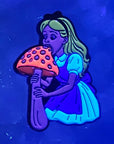 Alice Erotic Mushroom Hunter In Wonderland Enamel Pins Hat Pins Lapel Pin Brooch Badge Festival Pin