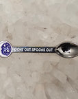 Moons Out Spoons Out Blue/Silver Mini Spoon Enamel Pins Hat Pins Lapel Pin Brooch Badge Festival Pin