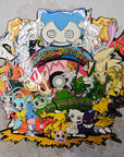 Pokedab Master Pokeball Ganja Collage Snorlax Mew Pikachu Massive 4.5" Limited Edition Enamel Pins Hat Pins Lapel Pin Brooch Badge Festival Pin