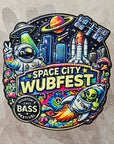 Space City Wubfest Houston Texas Edm Dubstep Bass Music 3D Enamel Pins Hat Pins Lapel Pin Brooch Badge Festival Pin