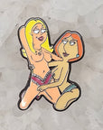 Kinked Francine & Lois American Family Dad Guy Sexy Cartoon Pin Up Green Glow Enamel Pin Hat Pin Lapel Pin Brooch Badge Festival Pin