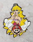 10 Pack - Peaches & Cream Mario Video Game Kinked Princess Sexy Peach Wholesale Spinner Glow Enamel Pins Bulk Hat Pins Lapel Pin Brooch Badge Festival Pin