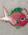 Angler Fish V1 Psychedelic Animal Art Enamel Pins Hat Pins Lapel Pin Brooch Badge Festival Pin