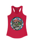 Dancing Terrapin Mushroom Village Stealie Turtle Forever Grateful Shakedown Dead Lot Dancing Bear Dead Lot Women's Ideal Racerback Tank Top