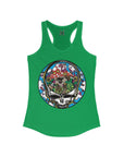 Dancing Terrapin Mushroom Village Stealie Turtle Forever Grateful Shakedown Dead Lot Dancing Bear Dead Lot Women's Ideal Racerback Tank Top