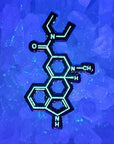 Lsd Molecule Acid Blotter Glow Enamel Pins Hat Pins Lapel Pin Brooch Badge Festival Pin