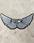 Dont Give A Flying Fuck Wings Funny Comedy Glow Enamel Pins Hat Pins Lapel Pin Brooch Badge Festival Pin