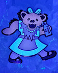 Forever Grateful Alice Dancing Bear Dead In Wonderland Enamel Pins Hat Pins Lapel Pin Brooch Badge Festival Pin