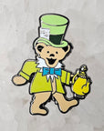 Forever Grateful Mad Hatter Dancing Bear Dead In Wonderland Enamel Pins Hat Pins Lapel Pin Brooch Badge Festival Pin