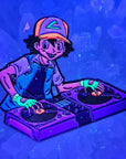 Dj Ash Vinyl Poke Baller Edm Anime Dubstep 2000s Cartoon Enamel Pins Hat Pins Lapel Pin Brooch Badge Festival Pin