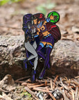 Titty Titans Raven & Starfire Love Kinky Kinked Erotic Comic Book Cartoon Blue Glow Enamel Pins Hat Pins Lapel Pin Brooch Badge Festival Pin