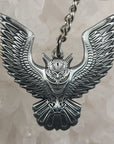 5 Pack - Night Owl Flight Tribal Wings Bat Bird Animal Silver 3D Metal Keychains Wholesale Key-Chain Key Chains