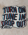 Turn On Tune In Drop Out Woodstock Festival Enamel Pins Hat Pins Lapel Pin Brooch Badge Festival Pin
