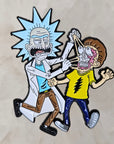Rick Steal Your Face Morty Forever Grateful Stealie Deadhead Enamel Pins Hat Pins Lapel Pin Brooch Badge Festival Pin