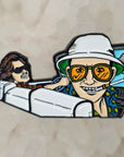 Fear N Loathing Hunter S Thompson & Dr Gonzo Car Ride Enamel Pins Hat Pins Lapel Pin Brooch Badge Festival Pin