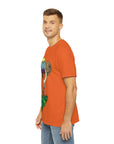 Inky Cap Mushroom Snail Men's Polyester Tee Orange (AOP) By Mythical Merch