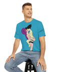 Kinked Future Erotic Cartoon Sexy Amy & Leela Men's Polyester Tee (AOP) By Erin Barnhart X Mythical Merch